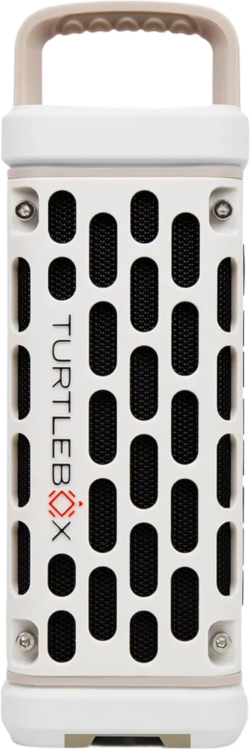 Turtlebox Ranger: Loud! Outdoor Portable Bluetooth 5.4 Speaker | Rugged, Waterproof, Ultra-Portable | Plays to 105db, Deep Bass, Shockproof, Unlimited Pairing for Full Stereo Experience, Tan