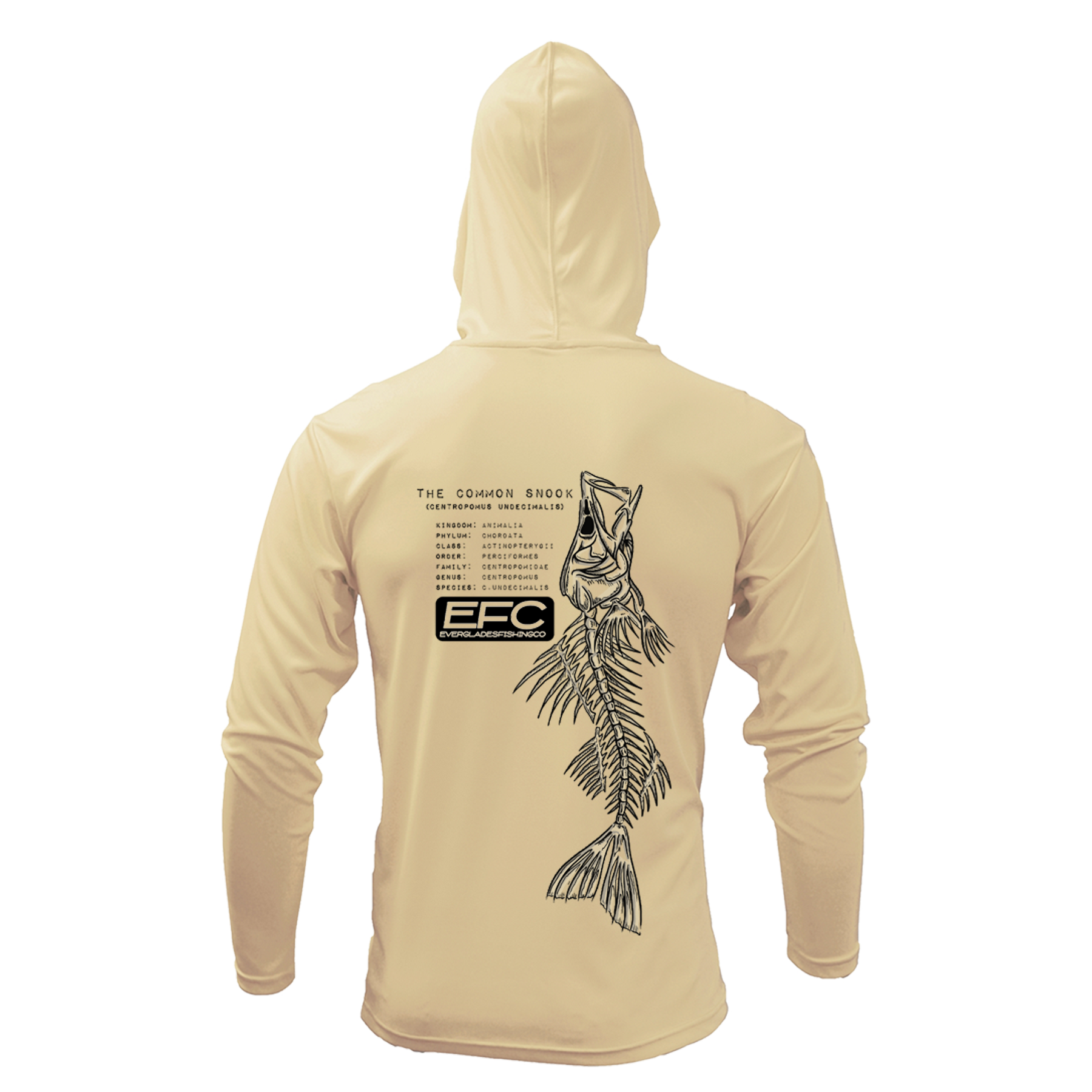 Snook Bones Sand Hooded Performance Shirt