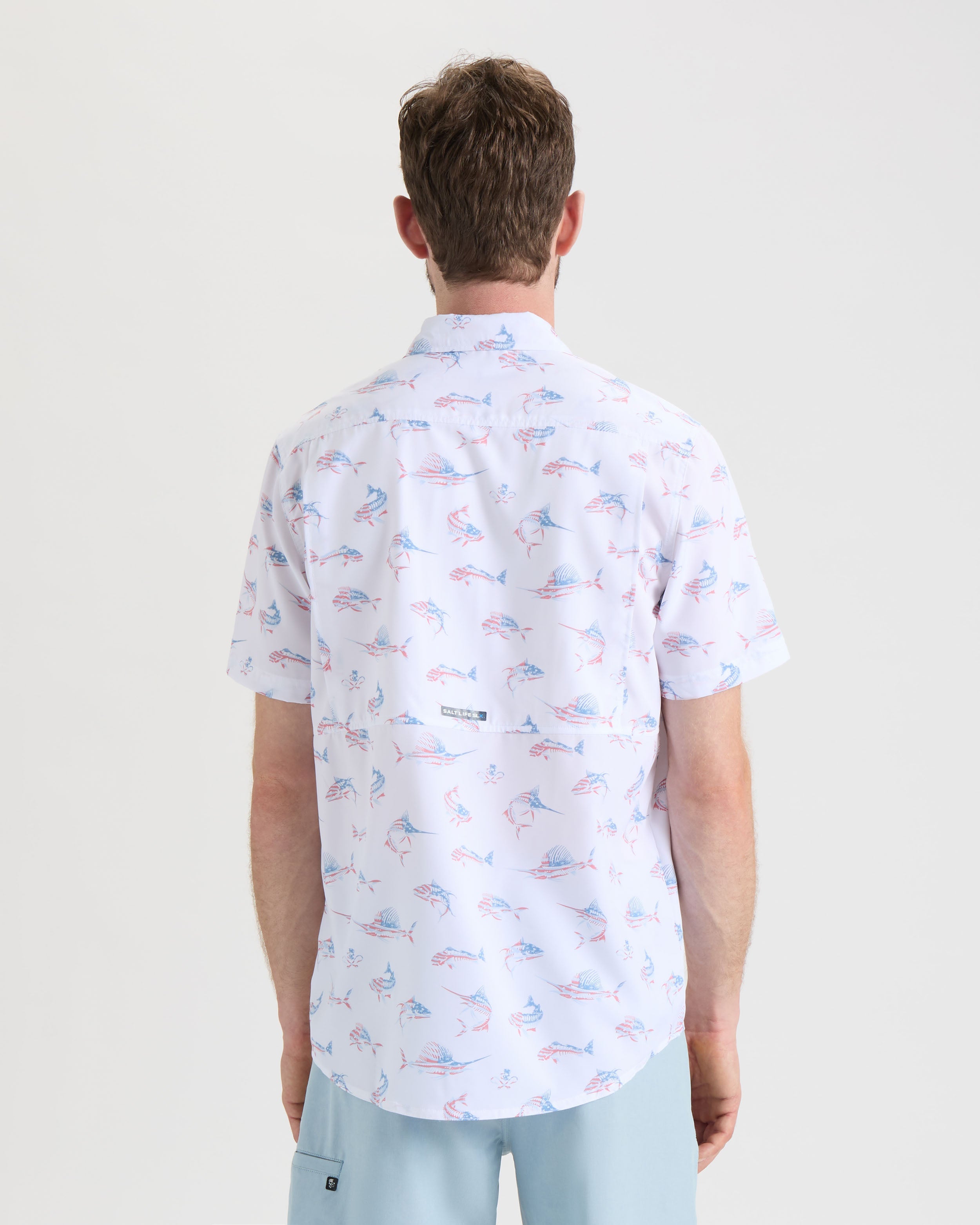 Men's Fish N' Bones Americana SLX Performance Short Sleeve Shirt