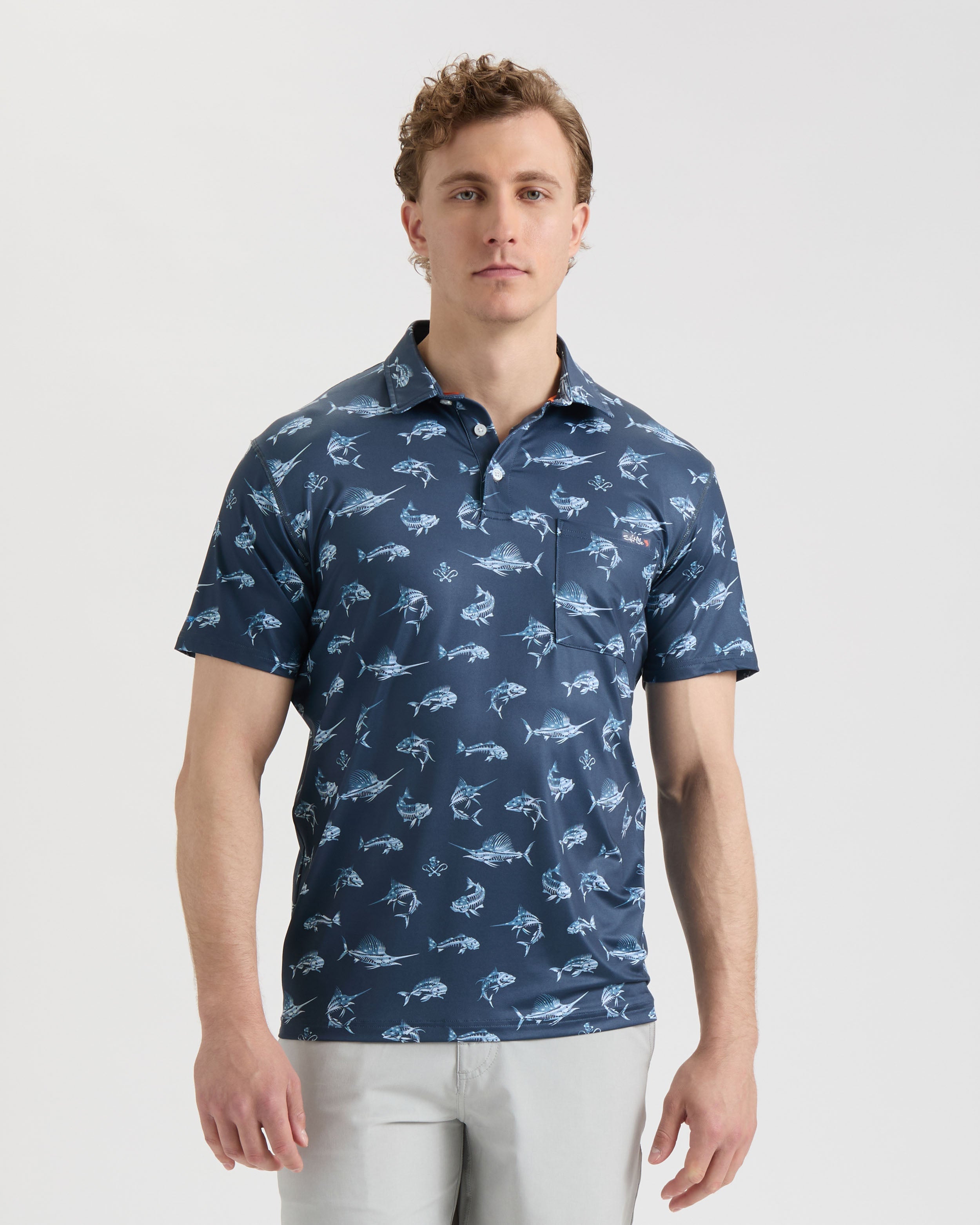 Men's Fish N' Bones Americana SLX Performance Polo