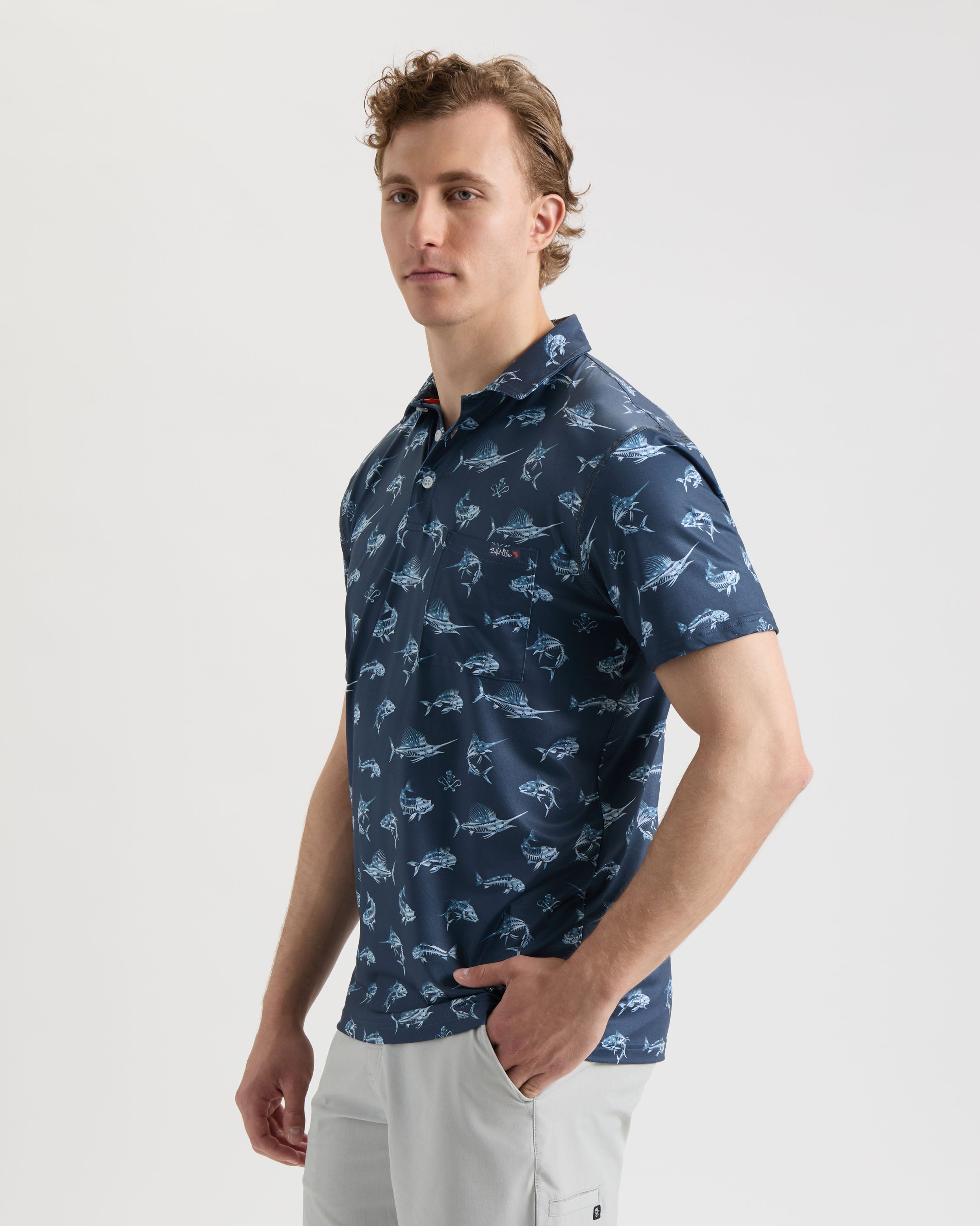 Men's Fish N' Bones Americana SLX Performance Polo