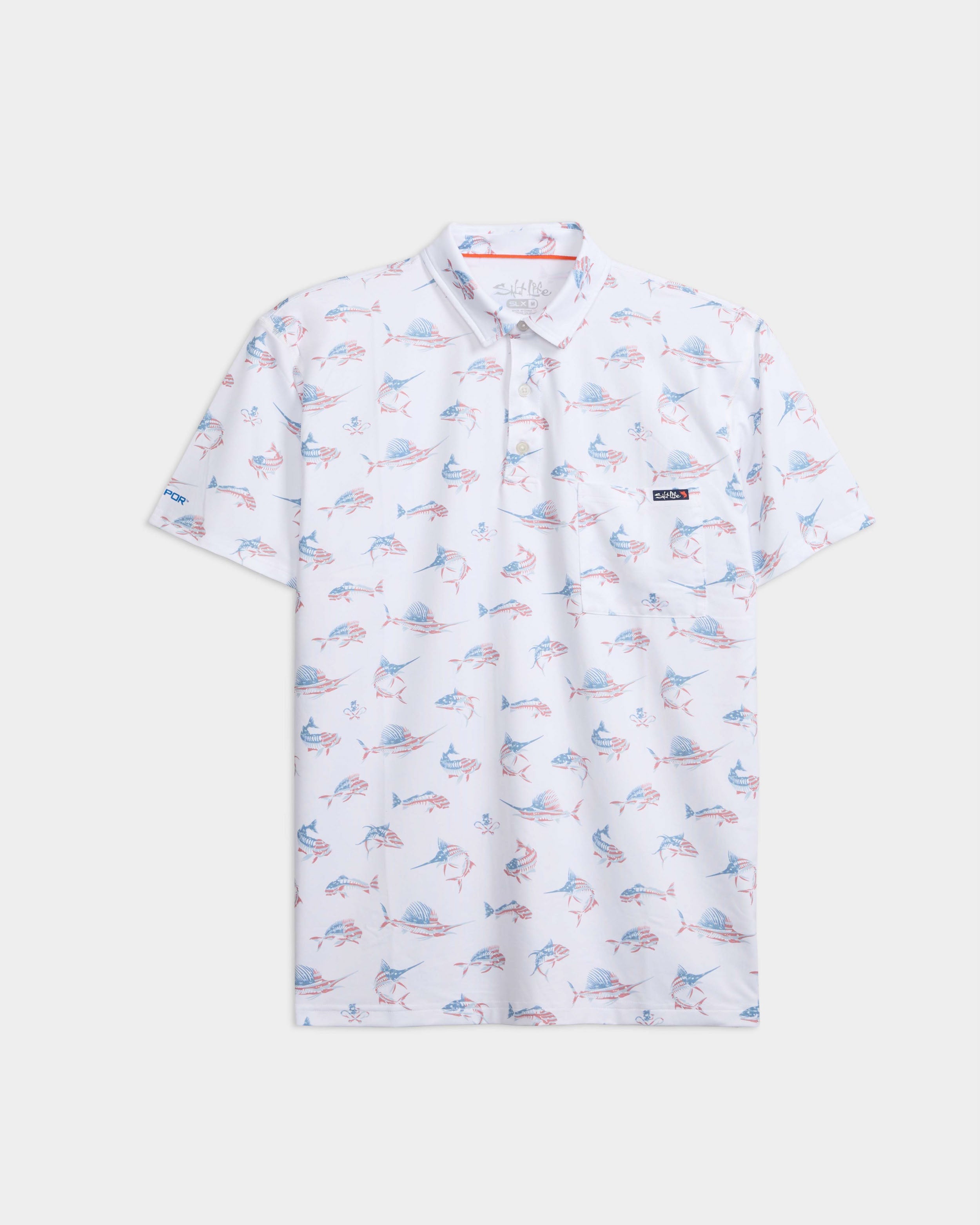 Men's Fish N' Bones Americana SLX Performance Polo