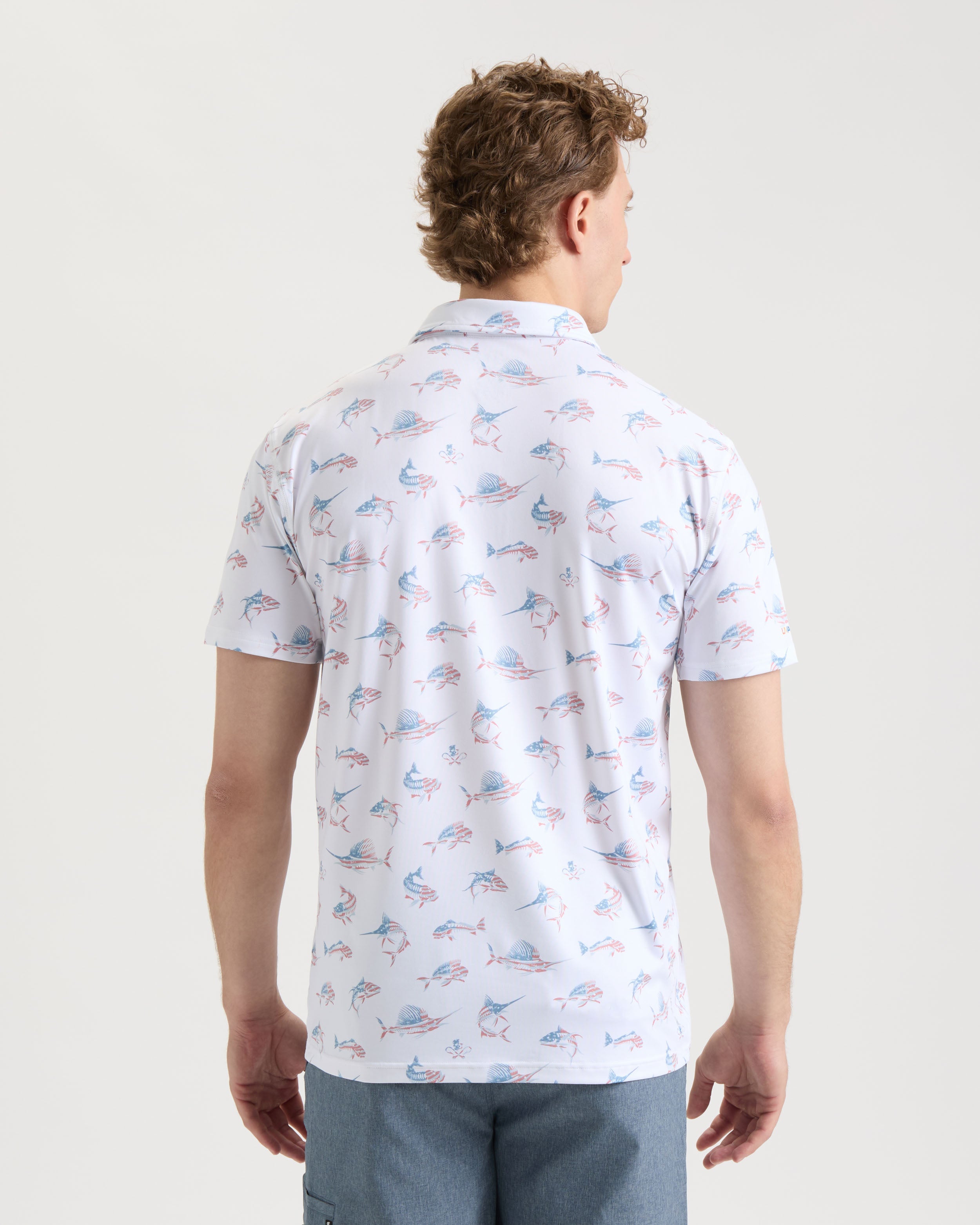Men's Fish N' Bones Americana SLX Performance Polo