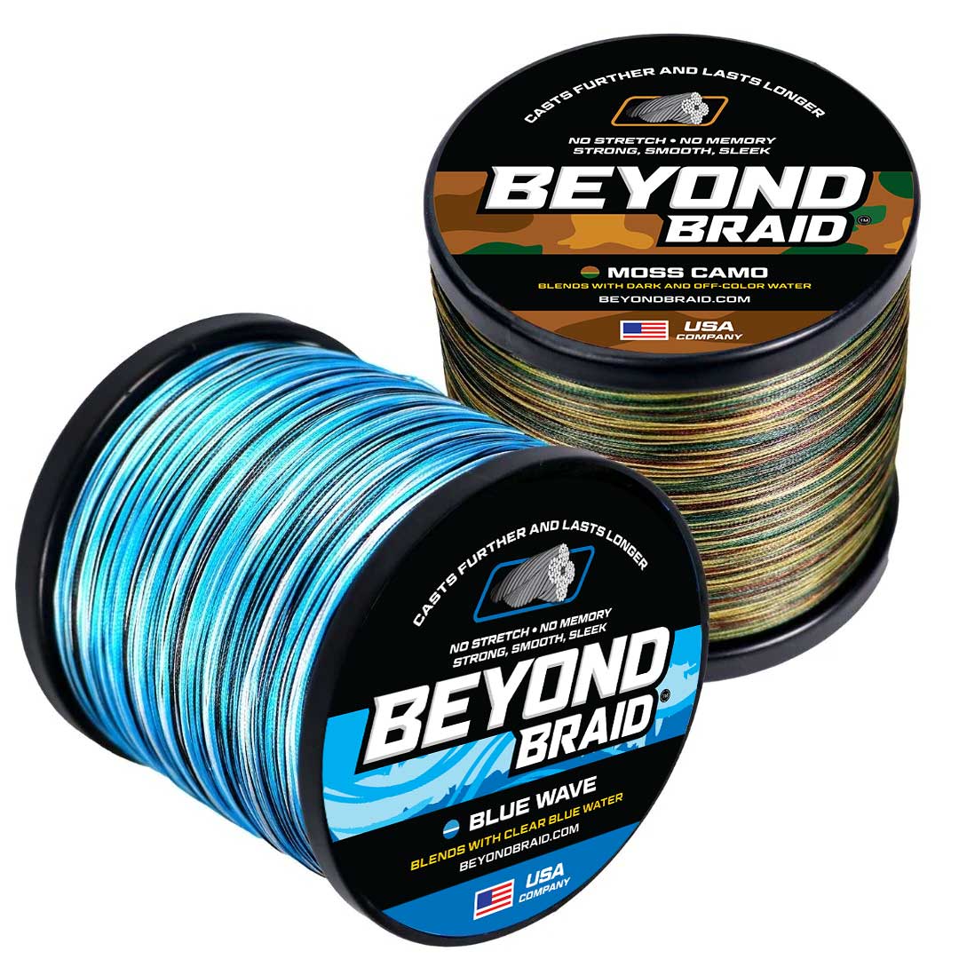 Blue Wave or Moss Camo 300-2000 Yard Spools