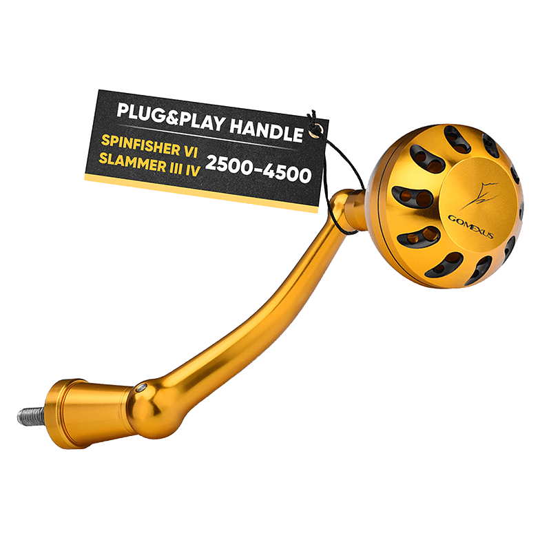 Gomexus Plug&play Aluminum Power Handle for Penn Spinfisher VI&VII and Slammer III&IV